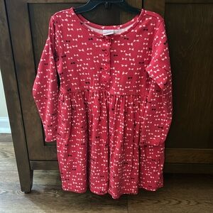 Hanna Andersson Day Play Red Printed Dress size 110 cm